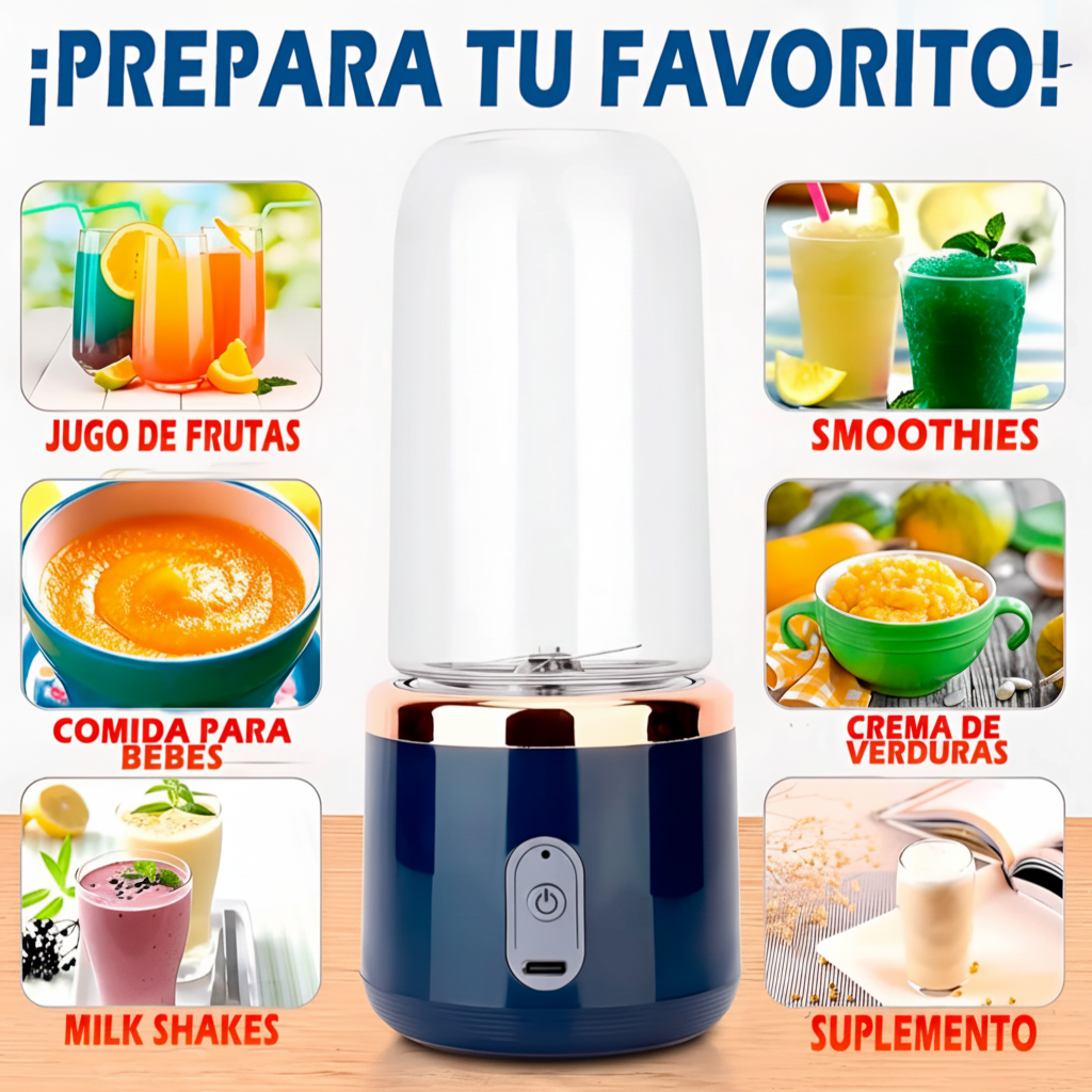 LICUADORA PORTATIL 500 ml ¡TU BATIDO AL MOMENTO!