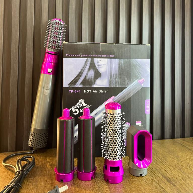Cepillo Secador 5 en 1 – Cabello Perfecto en Minutos 💕