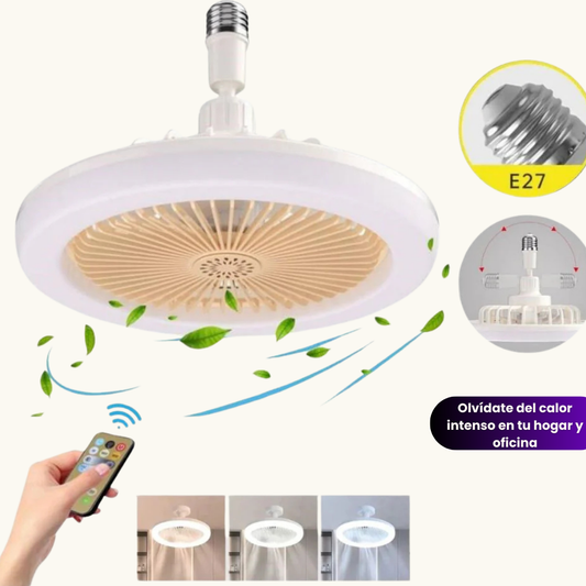 Foco ventilador Eco Aurora Con Control Inalámbrico