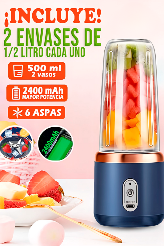 LICUADORA PORTATIL 500 ml ¡TU BATIDO AL MOMENTO!