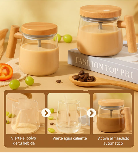Taza agitadora eléctrica ¡Ahora Tus momentos especiales, al instante!