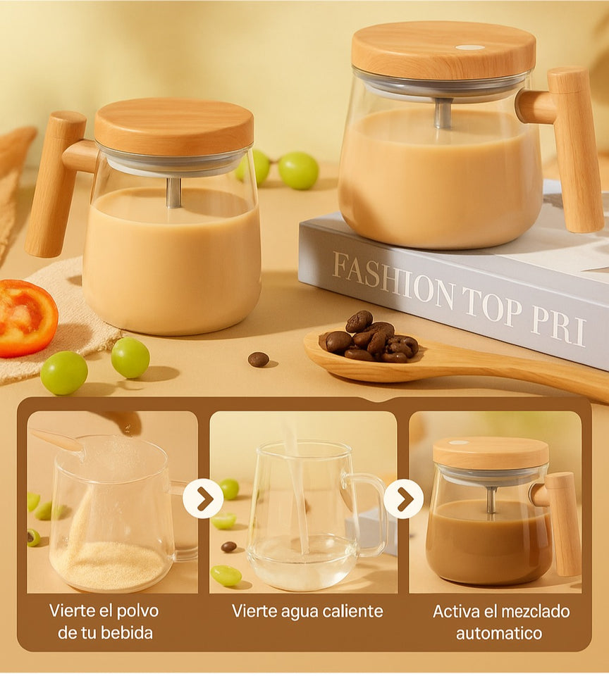 Taza agitadora eléctrica ¡Ahora Tus momentos especiales, al instante!