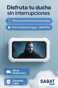 Soporte Impermeable 360° para Celular – Disfruta tus series y música mientras te duchas 🚿📱