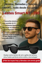 Lentes Smart NT - 200  ¡Inteligencia Tecnológica, estilo clásico! ¡CYBER WoW! Antes S/145.00 AHORA S/99.00 + Envío GRATIS 😎