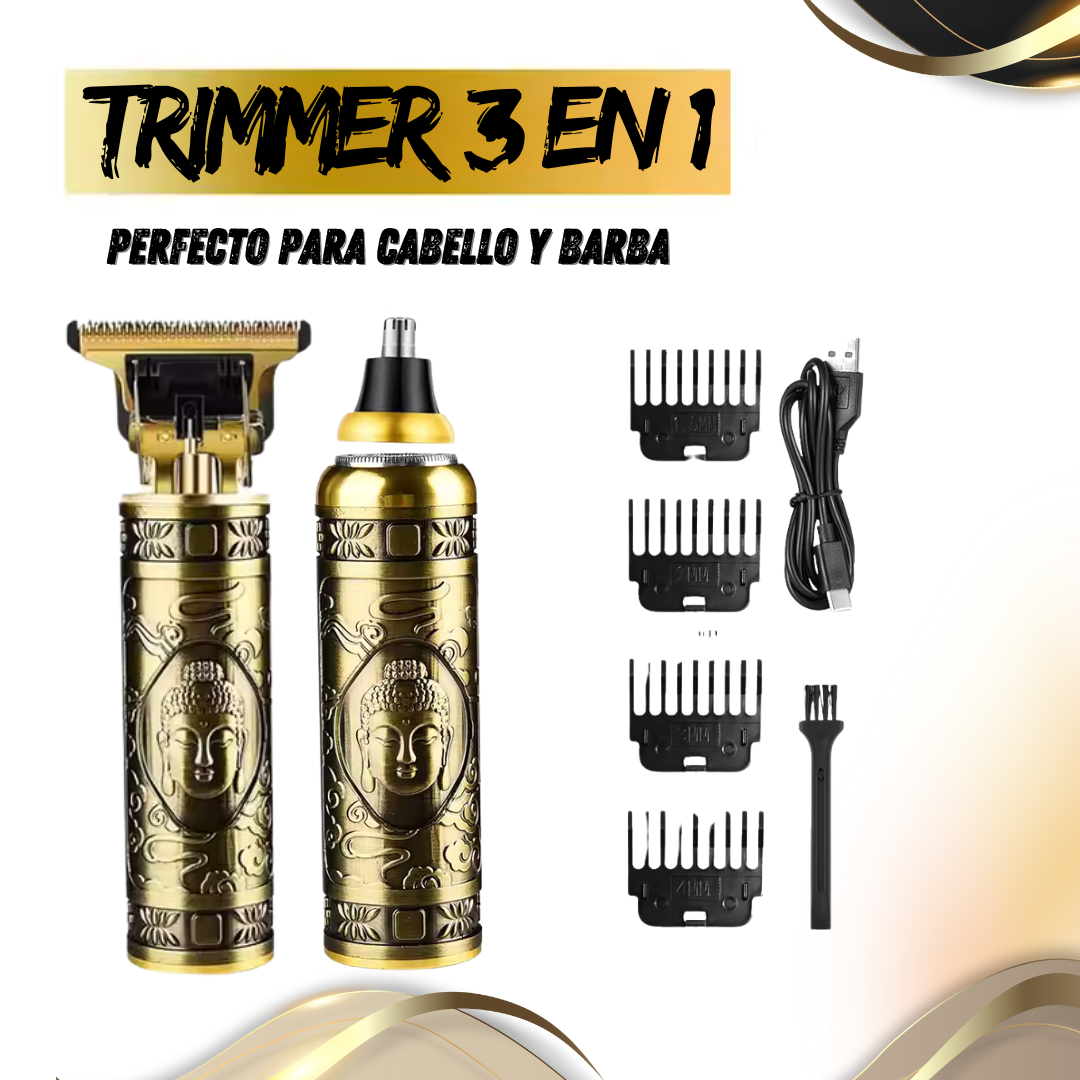 TRIMMER 3 EN 1 - Cabello, barba, patilla y nariz