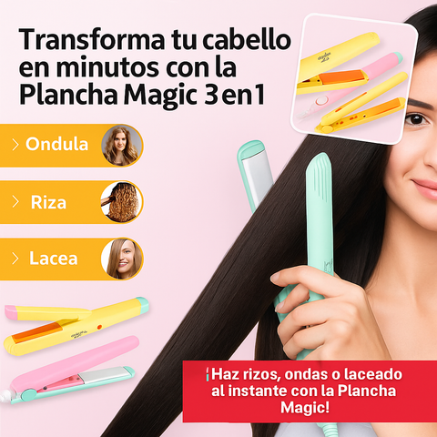 Mini Plancha Magic ¡Tú cabello, a la orden del dia!