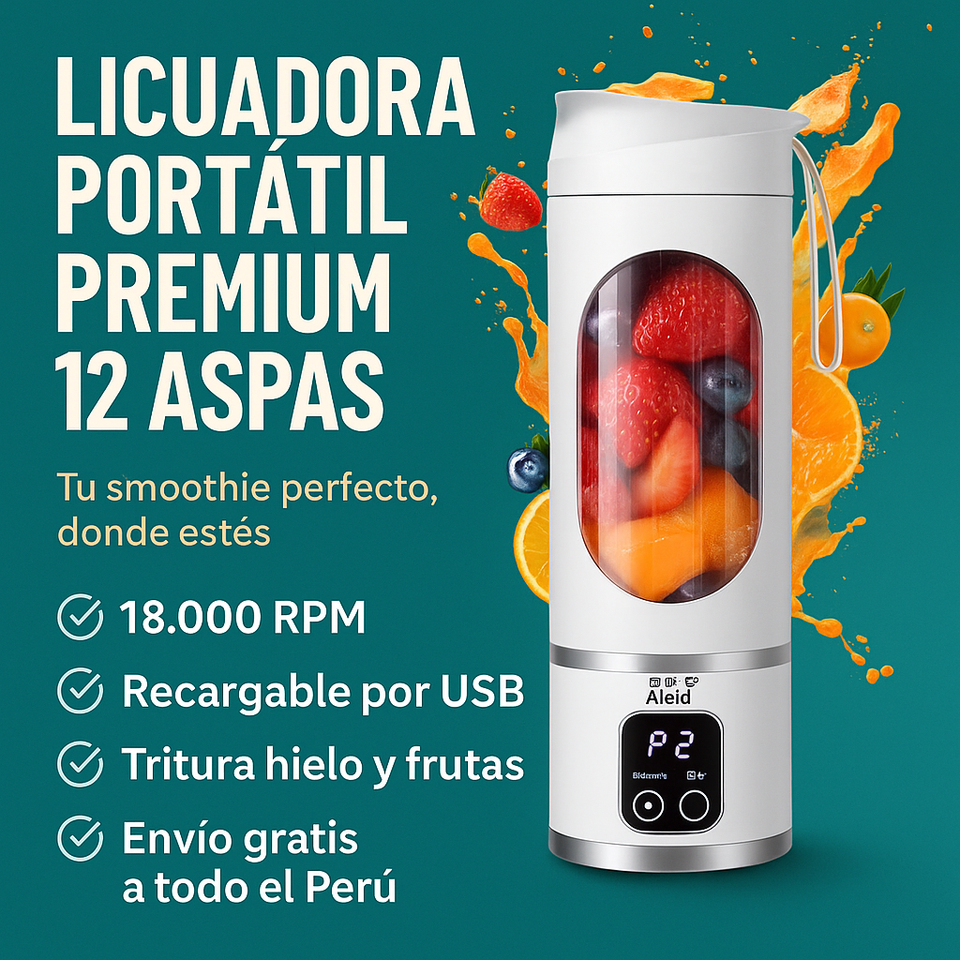 LICUADORA PREMIUM 12 ASPAS 500 ML