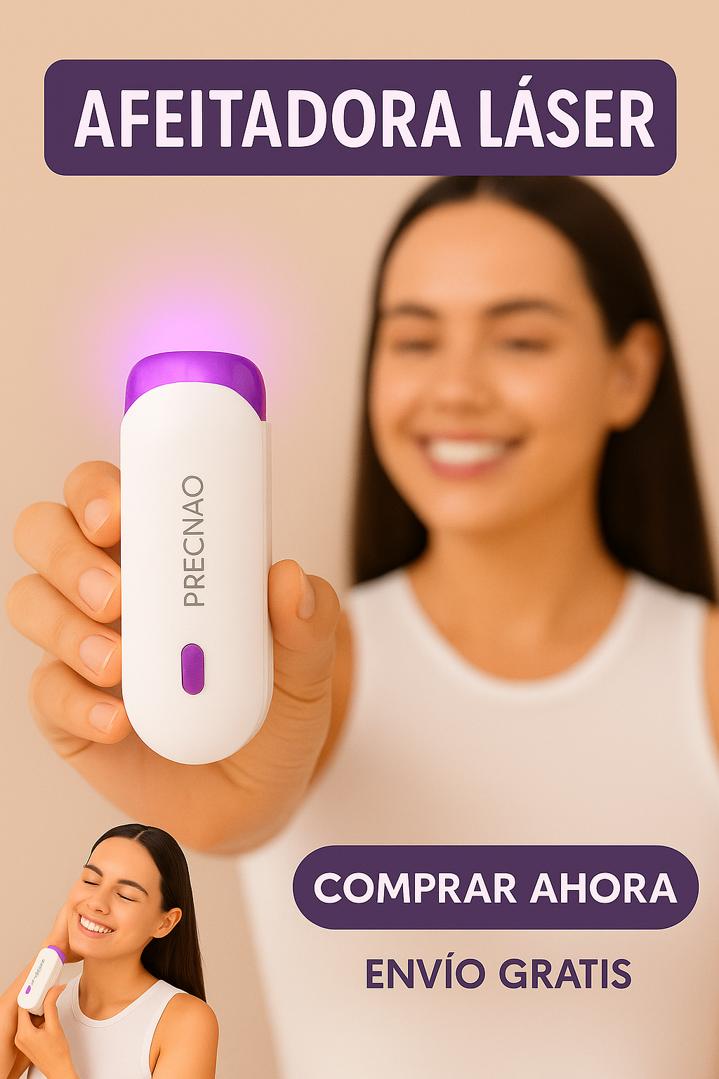 Depiladora Láser ¡DILE ADIOS AL VELLO SOBRANTE!