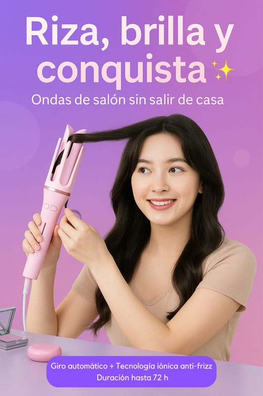Rizador Automático 360° ❣️ ¡La belleza de los rizos perfectos! ✨ -  ¡CYBER WoW! antes S/185.00 AHORA S/89.00 + Garantía REGALO 💕