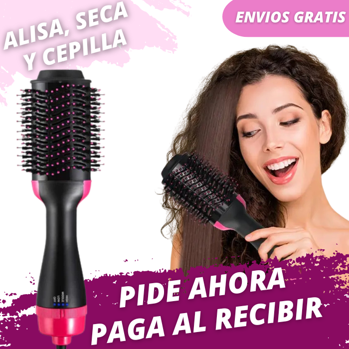 Cepillo alisador 3 en 1 (seca, cepillo y alisa)