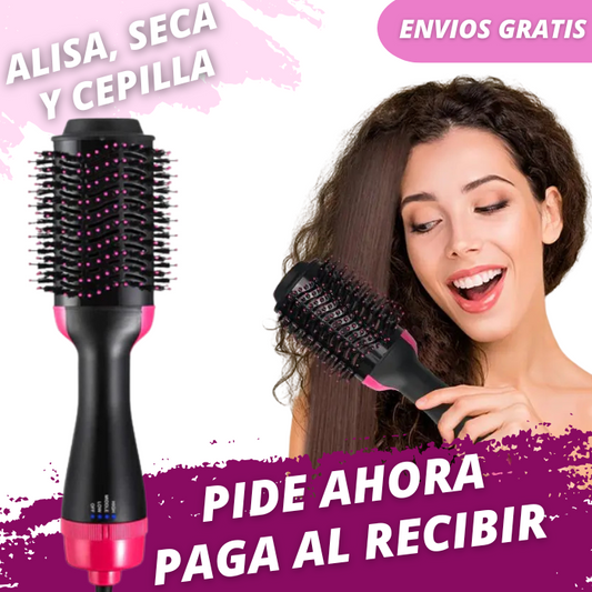 Cepillo alisador 3 en 1 (seca, cepillo y alisa)