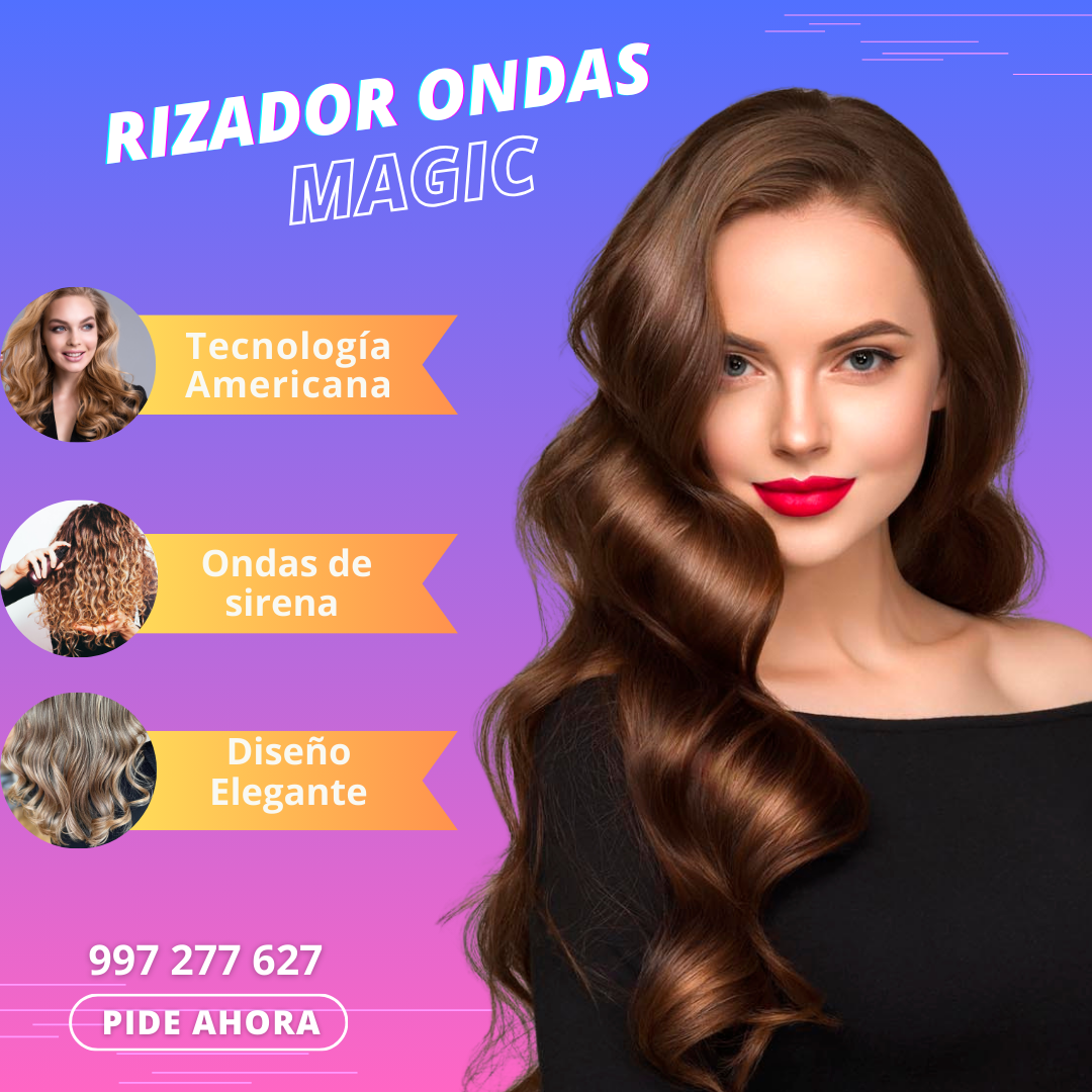 Rizador Ondas Mágicas – ¡Fórmula Americana para ondas perfectas y elegantes! - ¡CYBER WoW! antes S/185.00 AHORA S/89.00 + Garantía REGALO 💕🔝