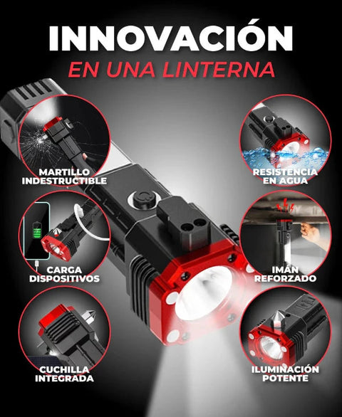 Linterna Indestructible LED 6 en 1 ¡Nunca más a oscuras!