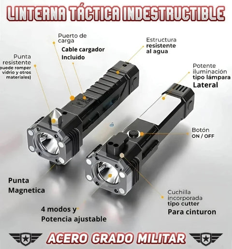 Linterna Indestructible LED 6 en 1 ¡Nunca más a oscuras!