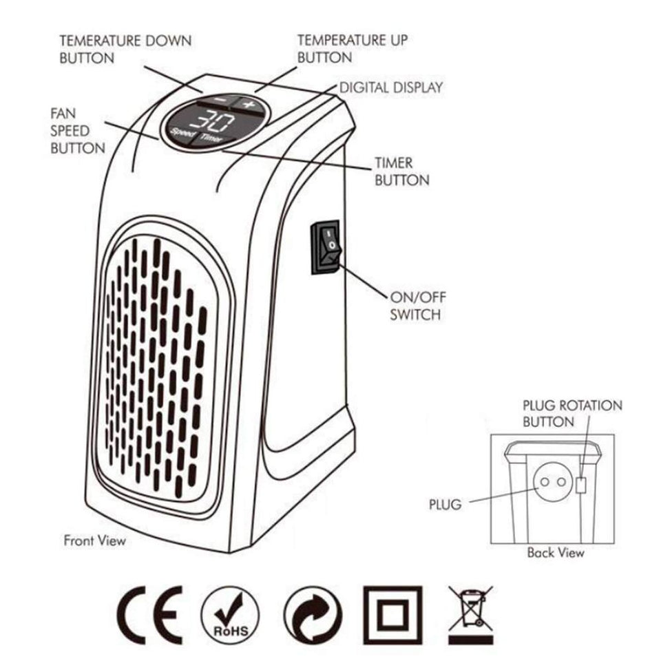 CALEFACTOR PORTÁTIL EÉCTRICO ULTRA PRO 400W